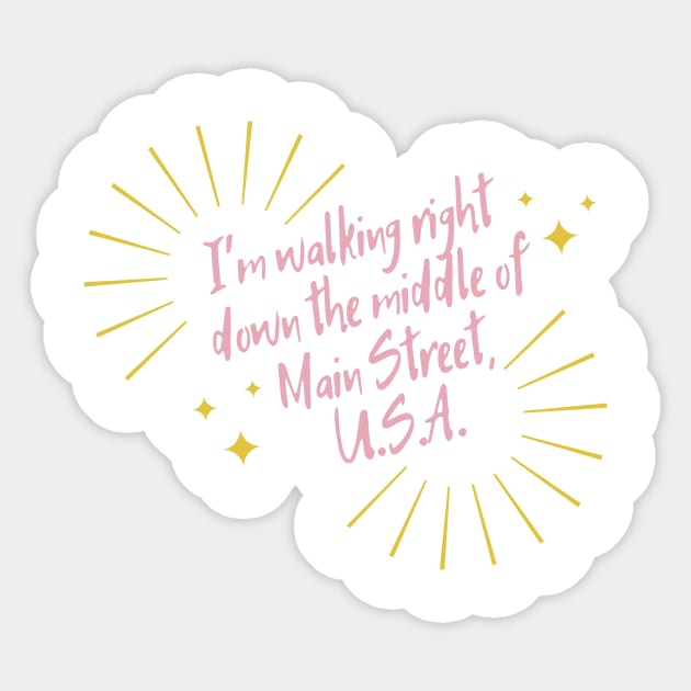 Main Street USA Sticker by magicalshirtdesigns